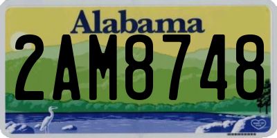 AL license plate 2AM8748