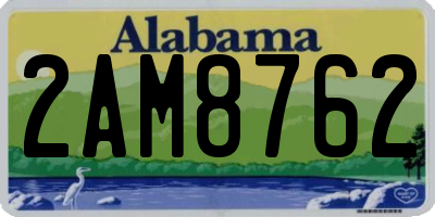 AL license plate 2AM8762