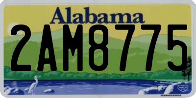 AL license plate 2AM8775