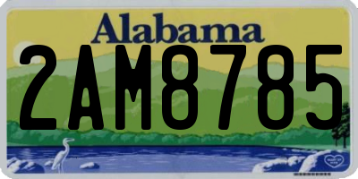AL license plate 2AM8785