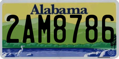 AL license plate 2AM8786