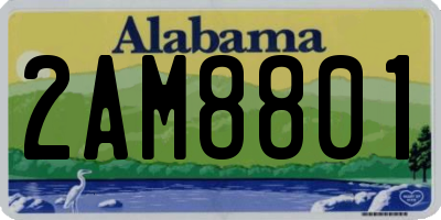 AL license plate 2AM8801