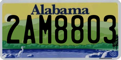 AL license plate 2AM8803