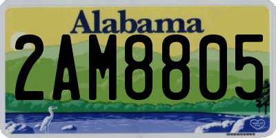 AL license plate 2AM8805