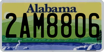 AL license plate 2AM8806