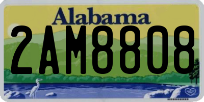 AL license plate 2AM8808