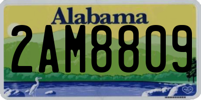AL license plate 2AM8809