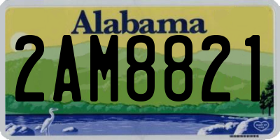 AL license plate 2AM8821