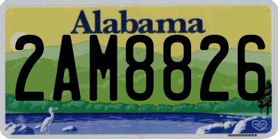 AL license plate 2AM8826