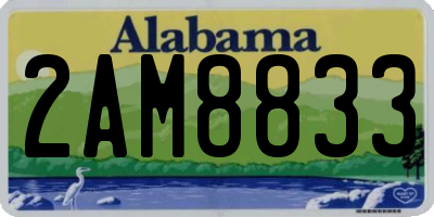 AL license plate 2AM8833