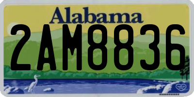 AL license plate 2AM8836