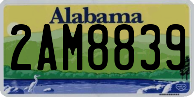AL license plate 2AM8839