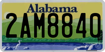 AL license plate 2AM8840