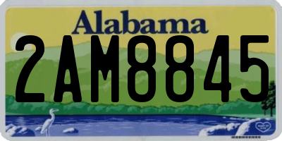 AL license plate 2AM8845