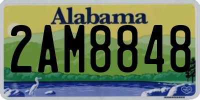 AL license plate 2AM8848