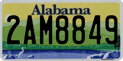 AL license plate 2AM8849