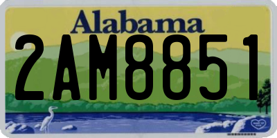 AL license plate 2AM8851