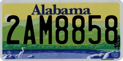 AL license plate 2AM8858