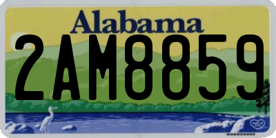 AL license plate 2AM8859