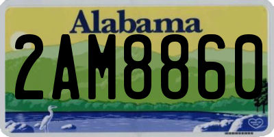 AL license plate 2AM8860