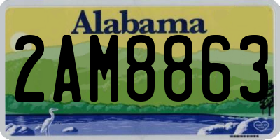 AL license plate 2AM8863