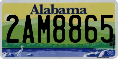 AL license plate 2AM8865