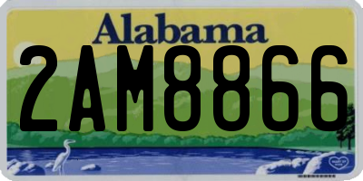 AL license plate 2AM8866