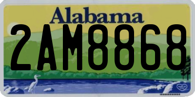 AL license plate 2AM8868
