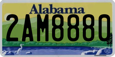 AL license plate 2AM8880
