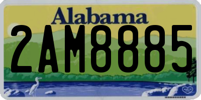 AL license plate 2AM8885