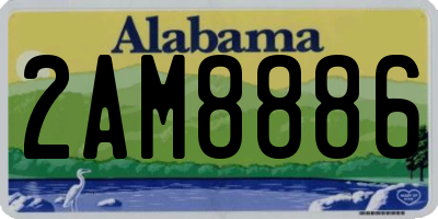 AL license plate 2AM8886