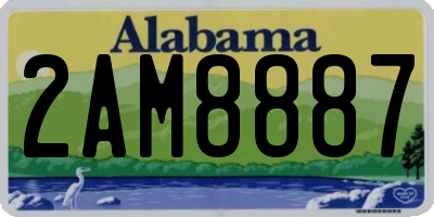 AL license plate 2AM8887
