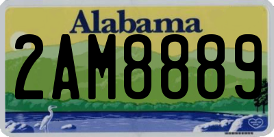 AL license plate 2AM8889