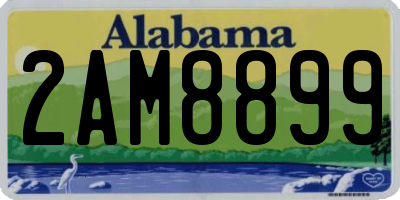 AL license plate 2AM8899