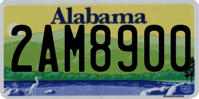 AL license plate 2AM8900