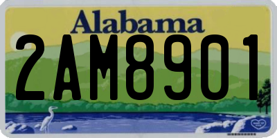 AL license plate 2AM8901