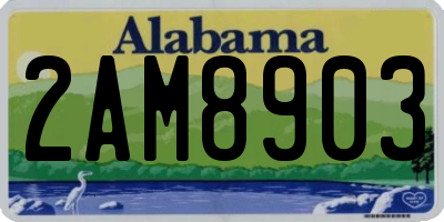 AL license plate 2AM8903