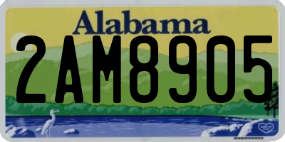 AL license plate 2AM8905