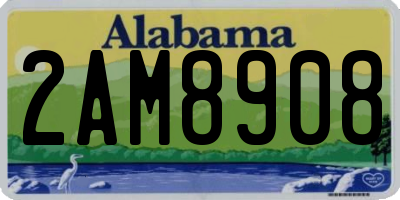 AL license plate 2AM8908