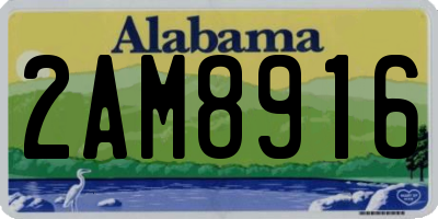 AL license plate 2AM8916