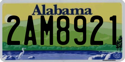 AL license plate 2AM8921
