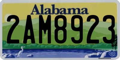 AL license plate 2AM8923