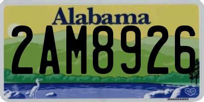 AL license plate 2AM8926