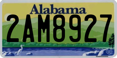 AL license plate 2AM8927