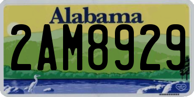 AL license plate 2AM8929