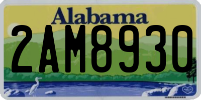 AL license plate 2AM8930