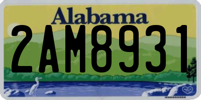 AL license plate 2AM8931