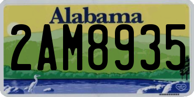 AL license plate 2AM8935