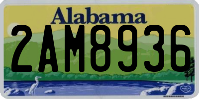 AL license plate 2AM8936