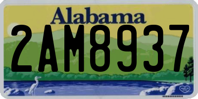 AL license plate 2AM8937